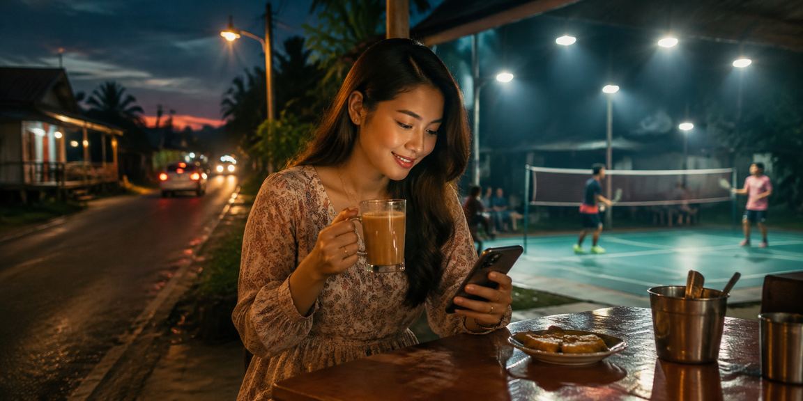 Pengguna Malaysia memainkan kasino mudah alih dalam talian melalui telefon pintar dengan antara muka Melayu